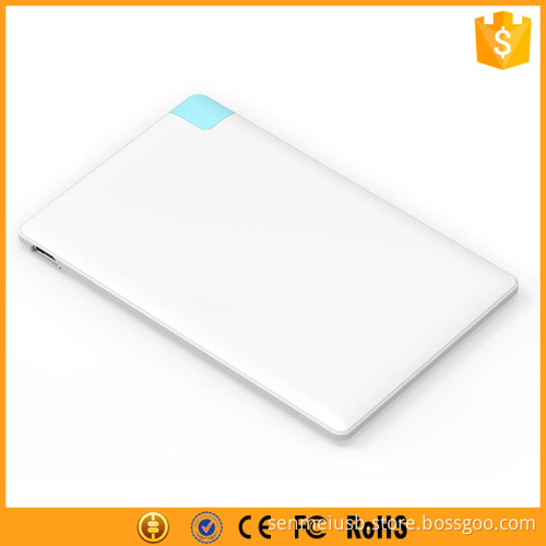Ultra thin mobile power bank flat white for mobile phone